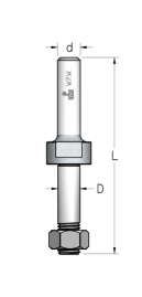 Оправка WPW N000015 для фрезы дисковой серии N посадка  L70 с гайкой без подшипника хвостовик 8