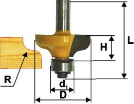 Фреза кром калевочная ф38,1х16мм R6,4мм хв 8мм Энкор 9255