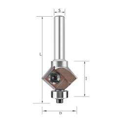 Фреза фасочная 45° смен. нож D=28x12x64 S=8 Rotis 148284508