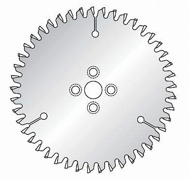 Пила Dimar 95801611 для композитов D100x15,87x2,4 Z45 с отверстиями под оправку ЧПУ 4x7,1xø30