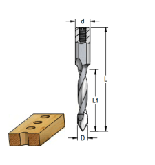 Сверло D10 сквозное правое L70 WPW DDT10707 присадка хвостовик 10мм