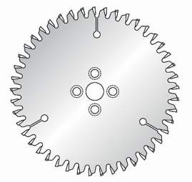 Пила Dimar 95801621 для композитов D150x15,87x2,4 Z24 с отверстиями под оправку ЧПУ 4x7,1xø32