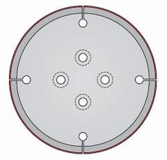Пила Dimar 73033161 алмазная для композитов D100x15,87x3,2 Z с отверстиями под оправку ЧПУ 4x5,7xø30