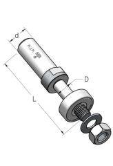 Оправка WPW N000812 для нескольких фрез дисковых серии N посадка 7,93 L78 комплект гайка подшипник шайба хвостовик 12
