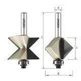 Набор фрез для сращивания "Угол" D=38.4x25.4 S=8 ARDEN 336821/337821 (L1- мм, L2-25.4 мм, D1-38.4 мм, D2-8 мм)