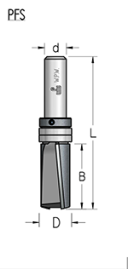 Фреза WPW PFS5192 D19 B32 Z2 копир чистовая верхний подшипник хвостовик 12