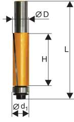 Фреза кромочная прямая ф19х25,6мм хв 8мм Энкор 10527