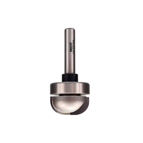 Фреза для желобов и чаш с верхним подшипником R=10 D=28.58x12.7x75 S=12 PROCUT 333.251212 (L1-75 мм, L2-12.7 мм, D1-28.58 мм, D2-12 мм)