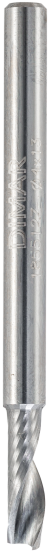 Фреза Dimar 185512Z O флейта для пластика D4x13 L50 стружка ВВЕРХ хвостовик 4 зеркальная полировка (L1-50 мм, L2-13 мм, D1-4 мм, D2-4 мм)