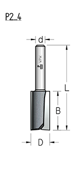 Фреза WP HP23105 пазовая D10 B20 хвостовик 8 (L1-48 мм, L2- мм, D1-20 мм, D2-8 мм)