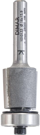 Фреза Dimar 1010133 обгонные чистовые D16x16 L56 Z2 хвостовик 6 (L1-56 мм, L2-16 мм, D1-16 мм, D2-6 мм)