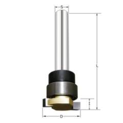 Фреза "нижний паз" (верх. подш.) D=15.88x3.175x41 S=6 (подш. 12.7мм) ARDEN 180209-1