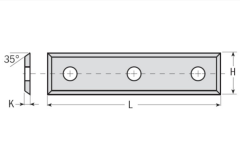Нож Dimar C80358958 твердый сплав 3 отверстия 49,5х12х1,7 KCR08_S,C80358958